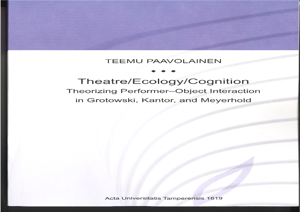 Theatre/Ecology/Cognition