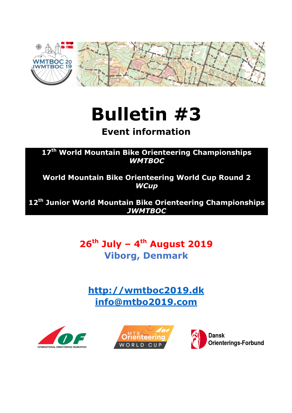 Bulletin #3 Event Information