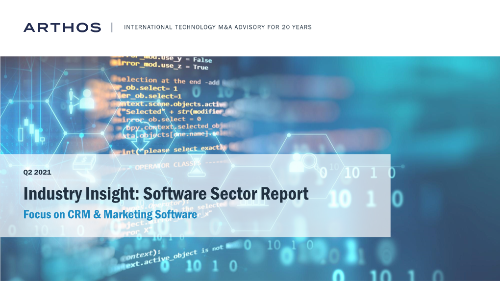 Software MA Market: Deal Activity And