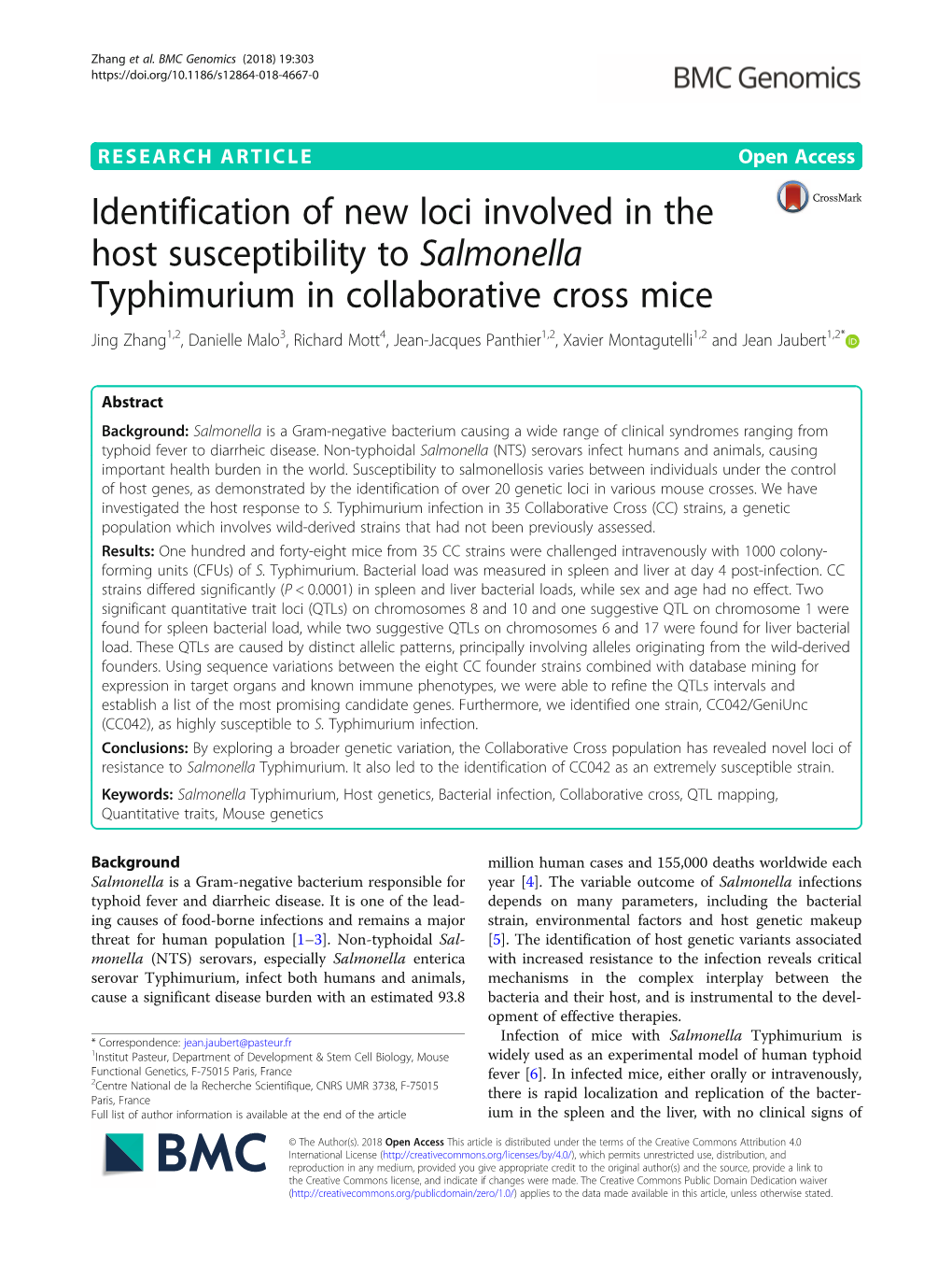 Identification of New Loci Involved in the Host