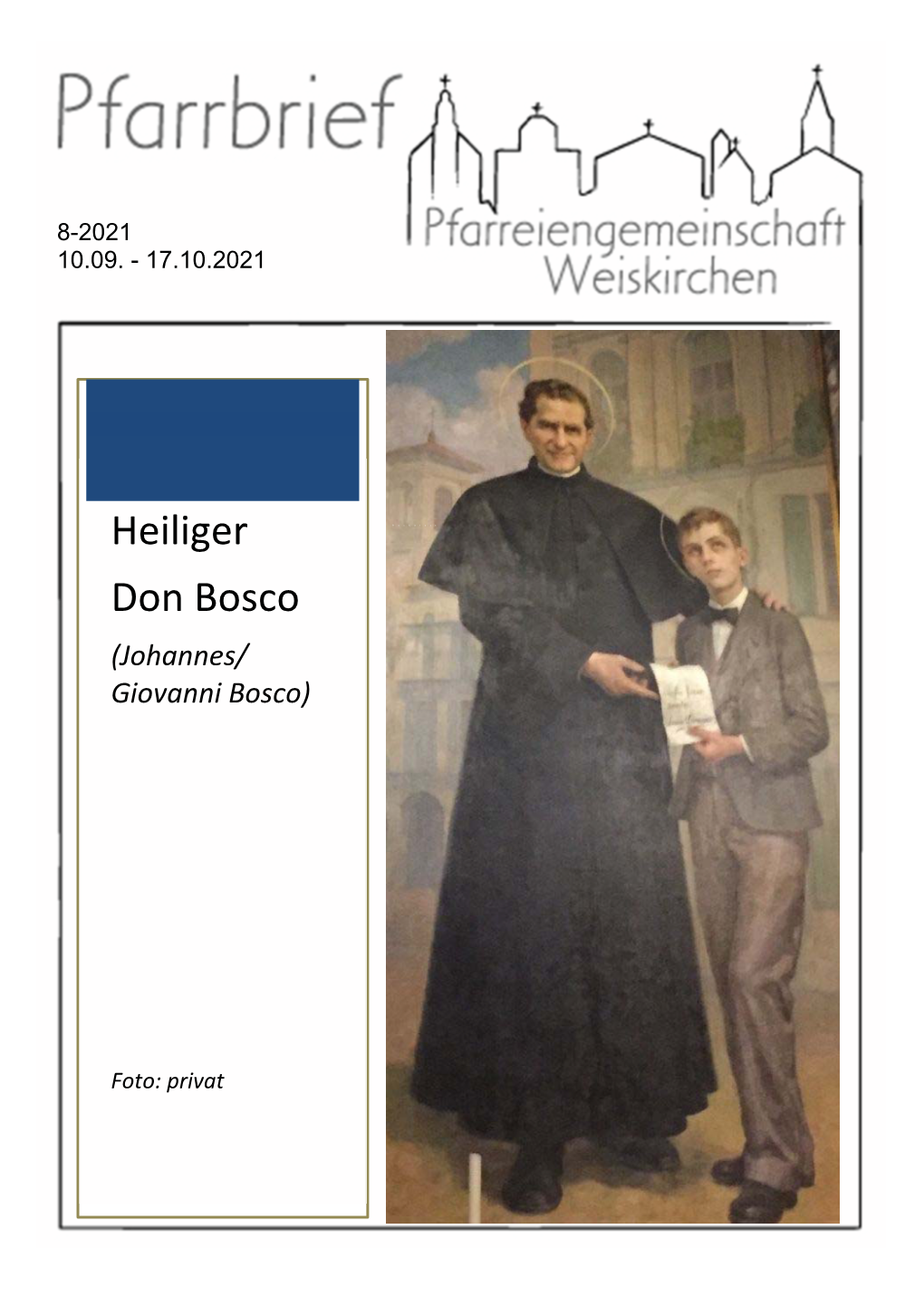 Heiliger Don Bosco (Johannes/ Giovanni Bosco)