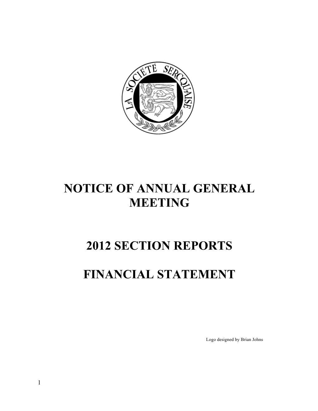 Notice of Annual General Meeting 2012 Section