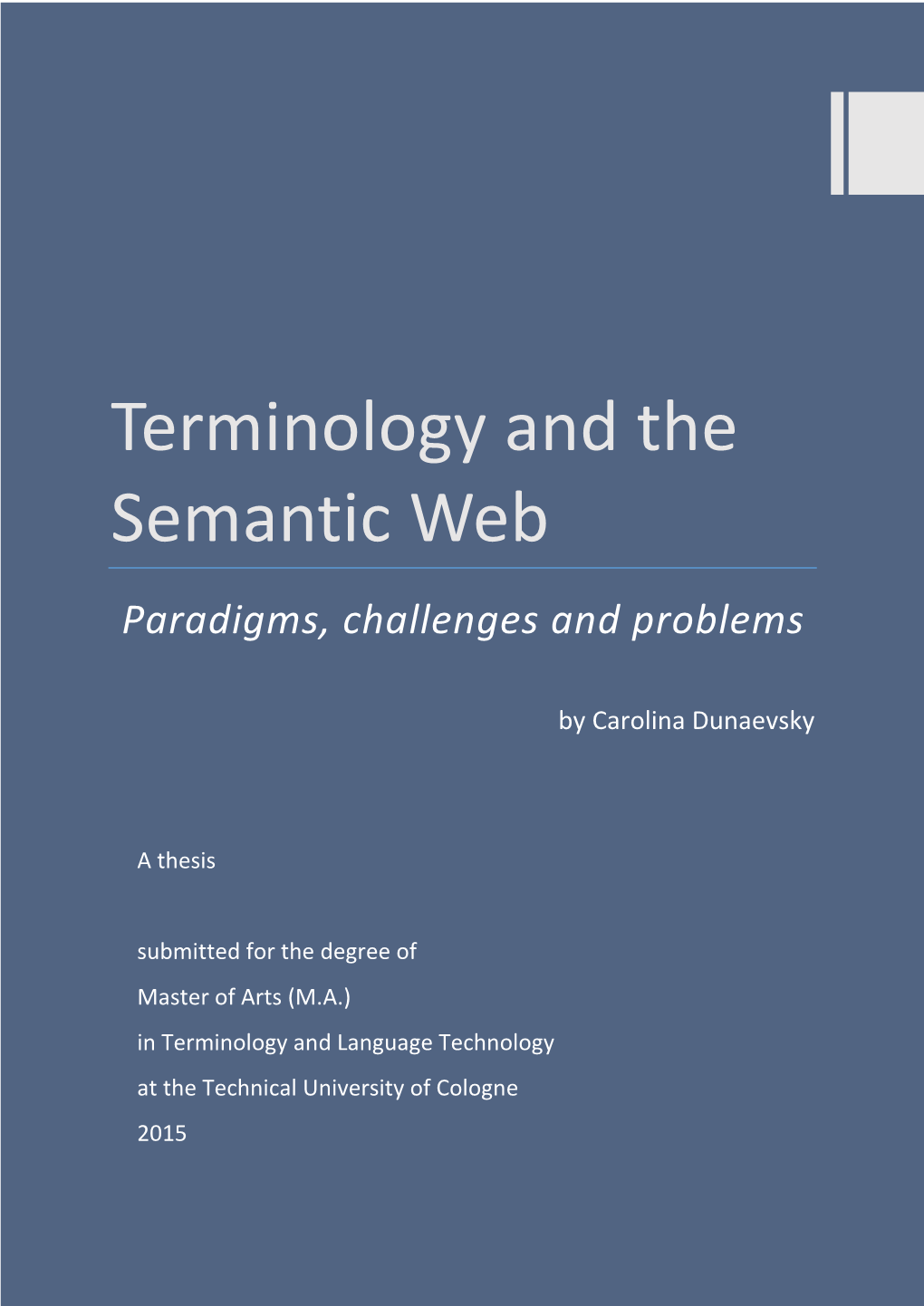 Terminology and the Semantic Web