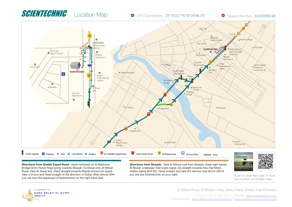 Location Map GPS Coordinates 25°16’22.7”N 55°20’46.0”E Makani Number 33435096248