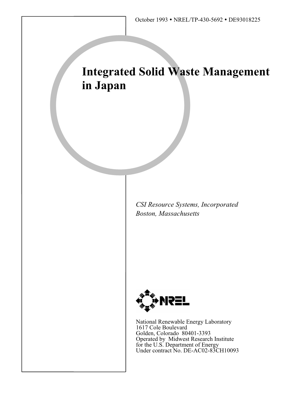 Integrated Solid Waste Management in Japan