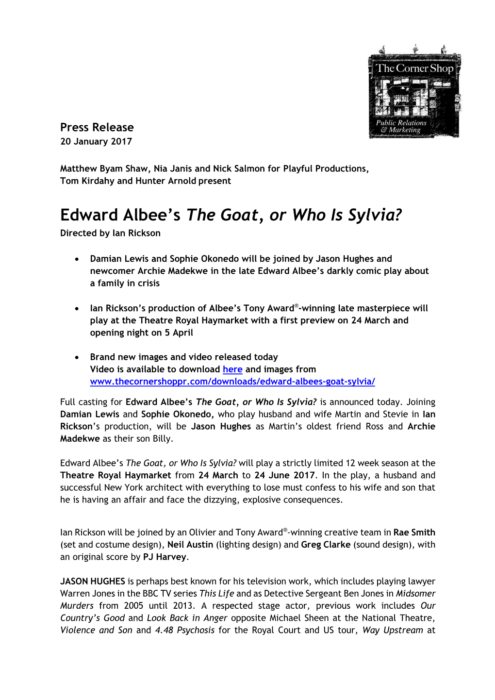 Edward Albee's the Goat, Or Who Is Sylvia?