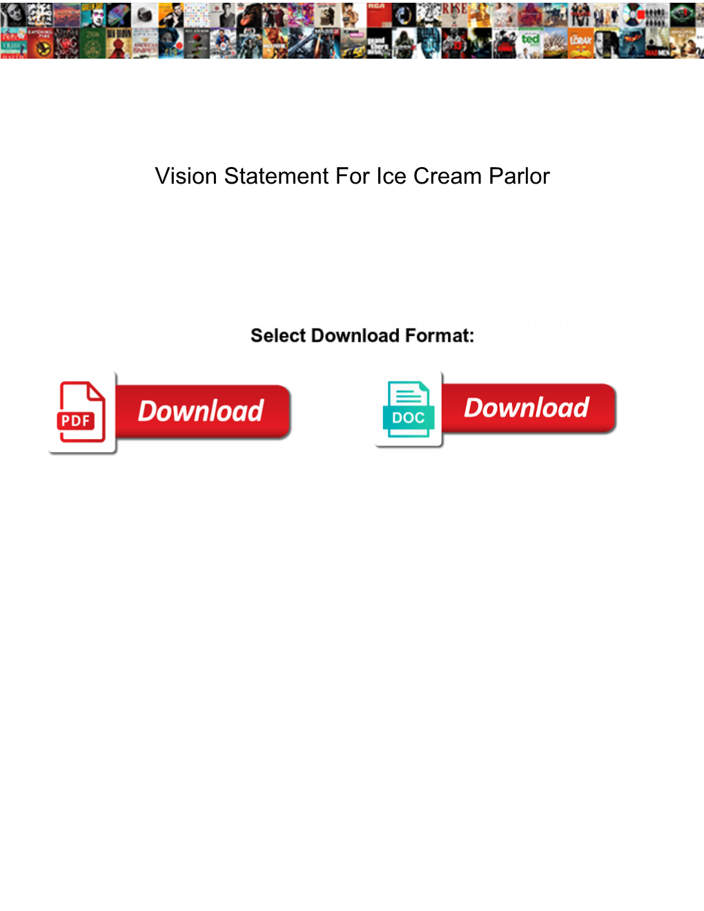 Vision Statement for Ice Cream Parlor