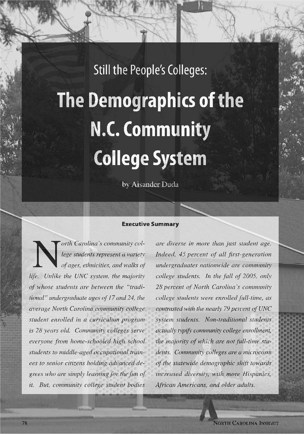 Demographics of Ncs Community Colleges