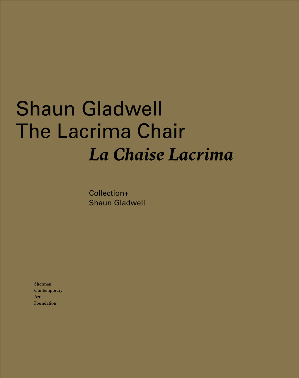 Shaun Gladwell the Lacrima Chair La Chaise Lacrima