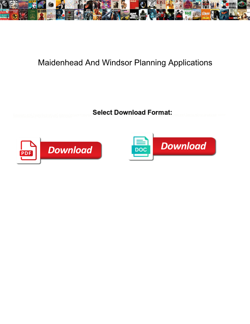 Maidenhead and Windsor Planning Applications