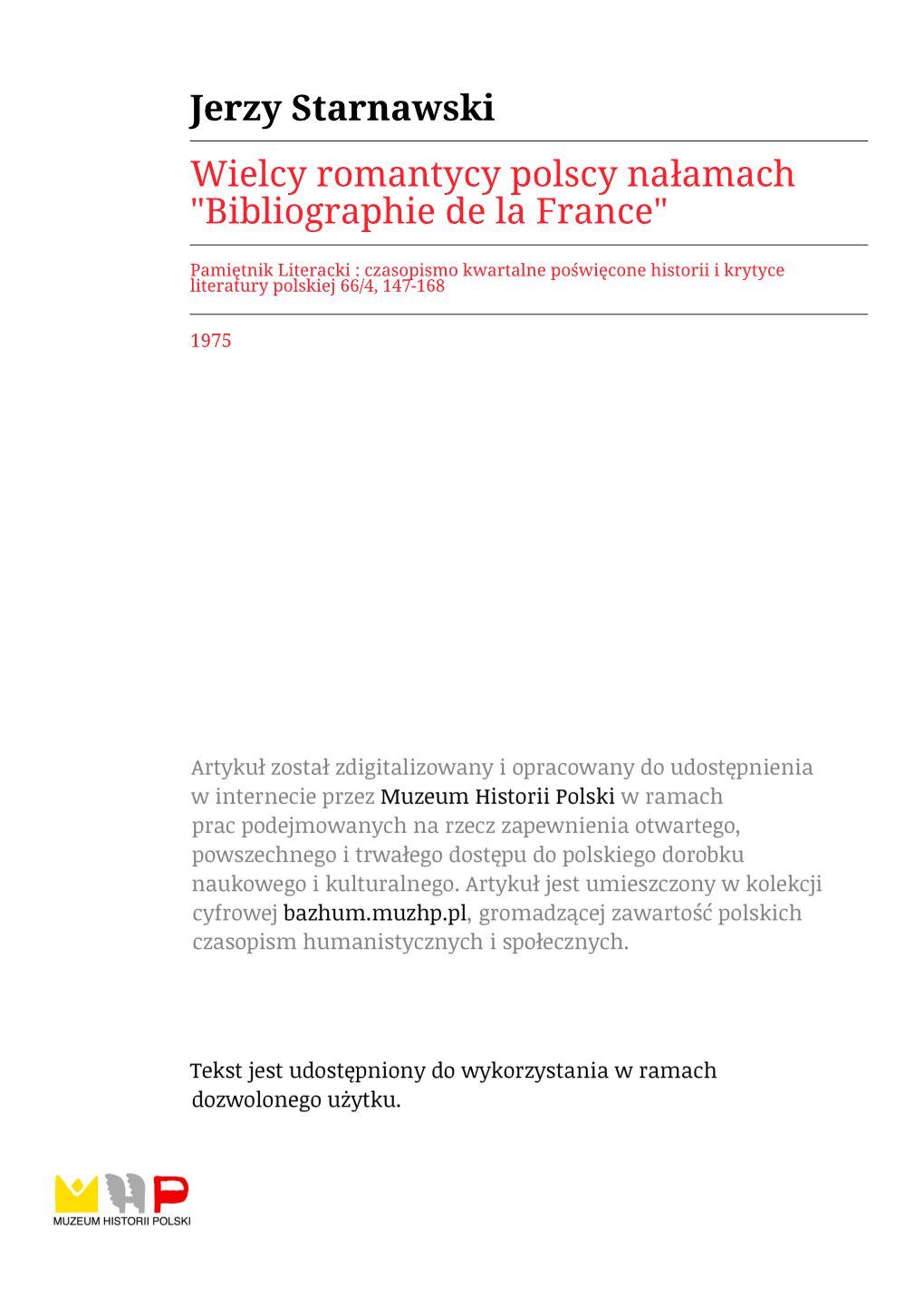 Bibliographie De La France"