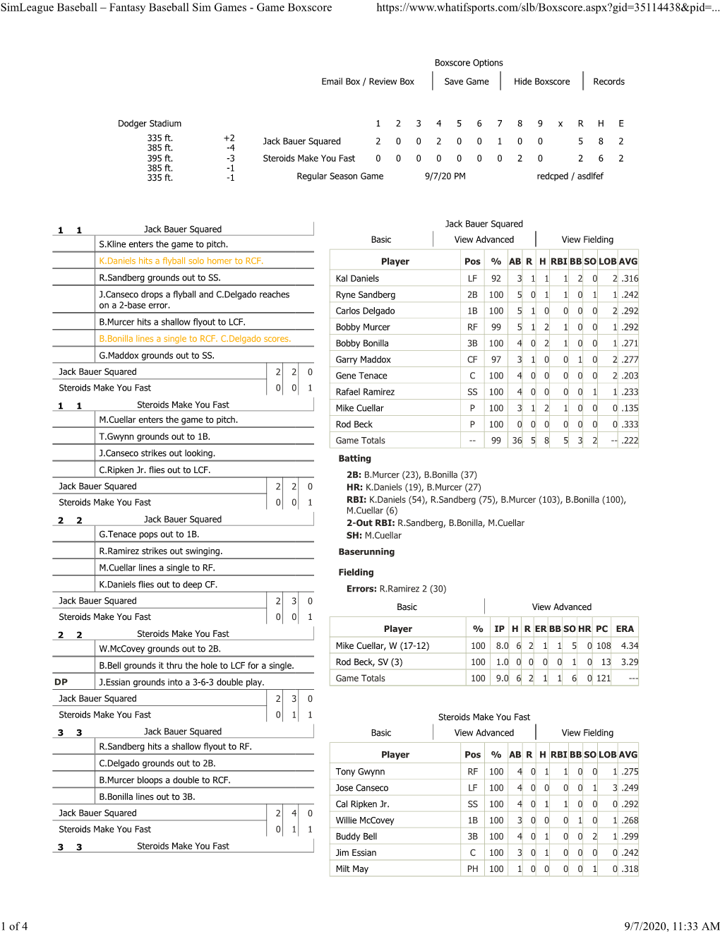 Games - Game Boxscore