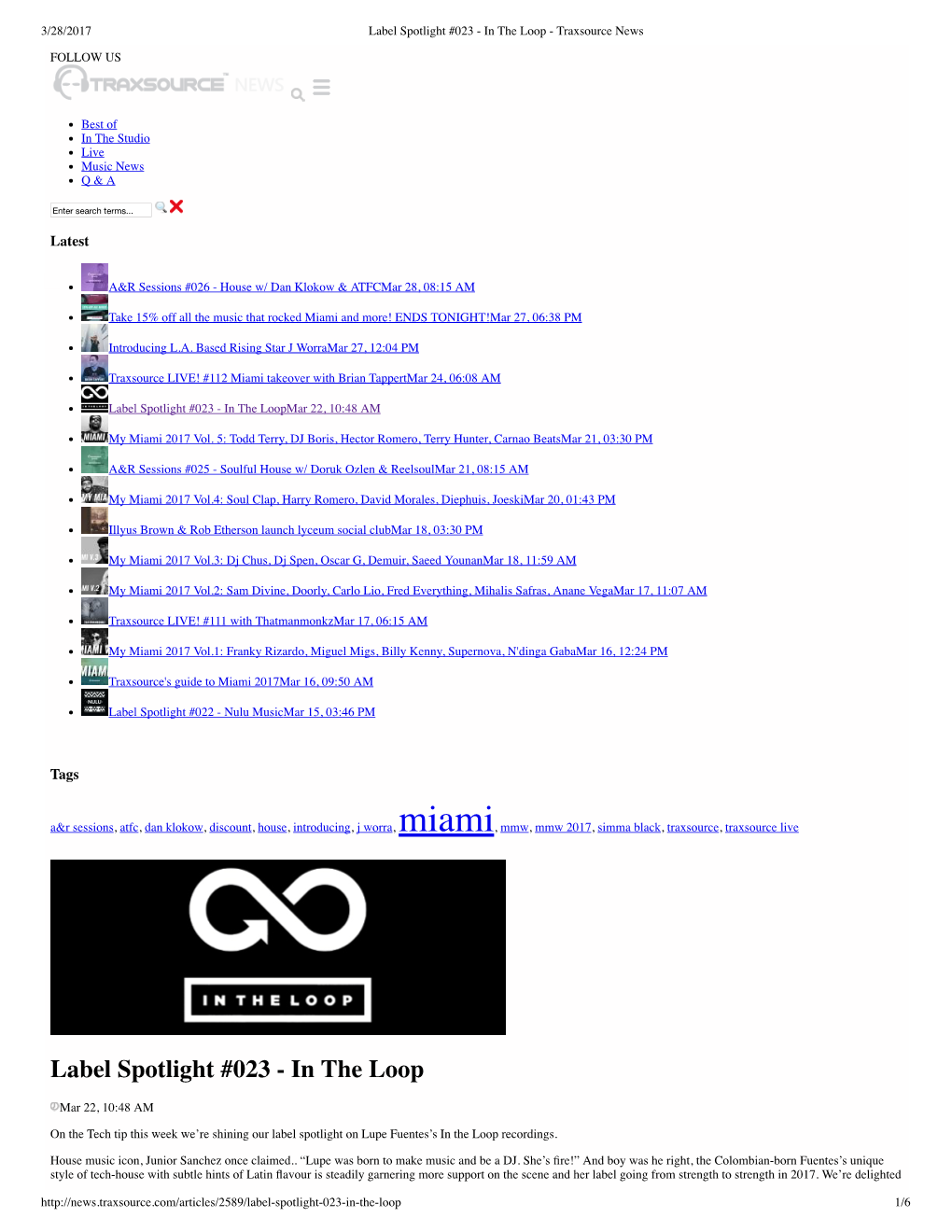 Label Spotlight #023 - in the Loop - Traxsource News