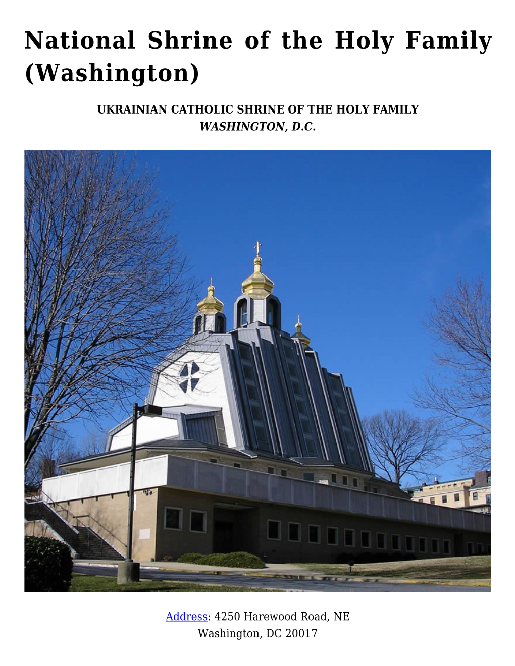 National Shrine of the Holy Family (Washington)