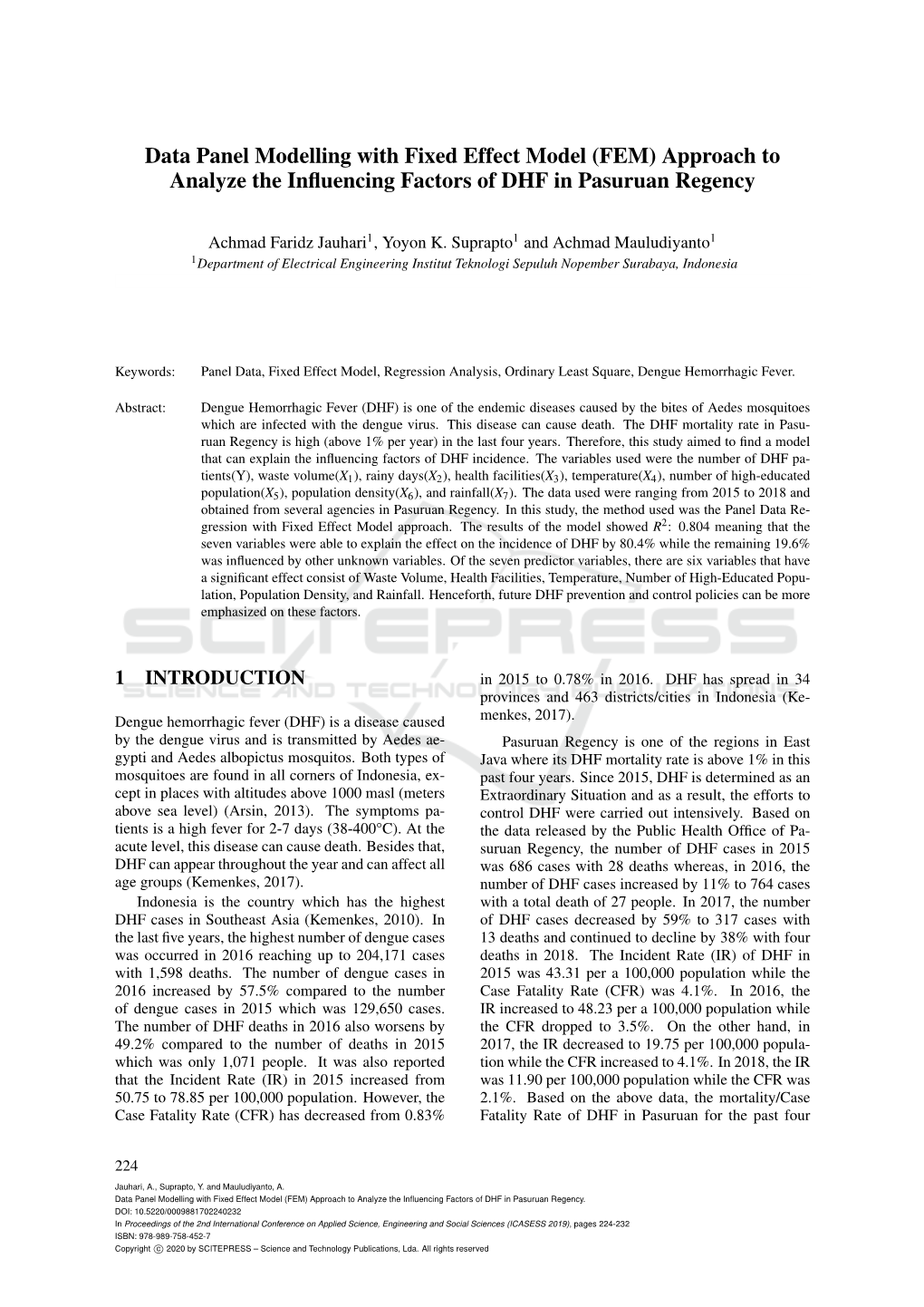 (FEM) Approach to Analyze the Influencing Factors Of