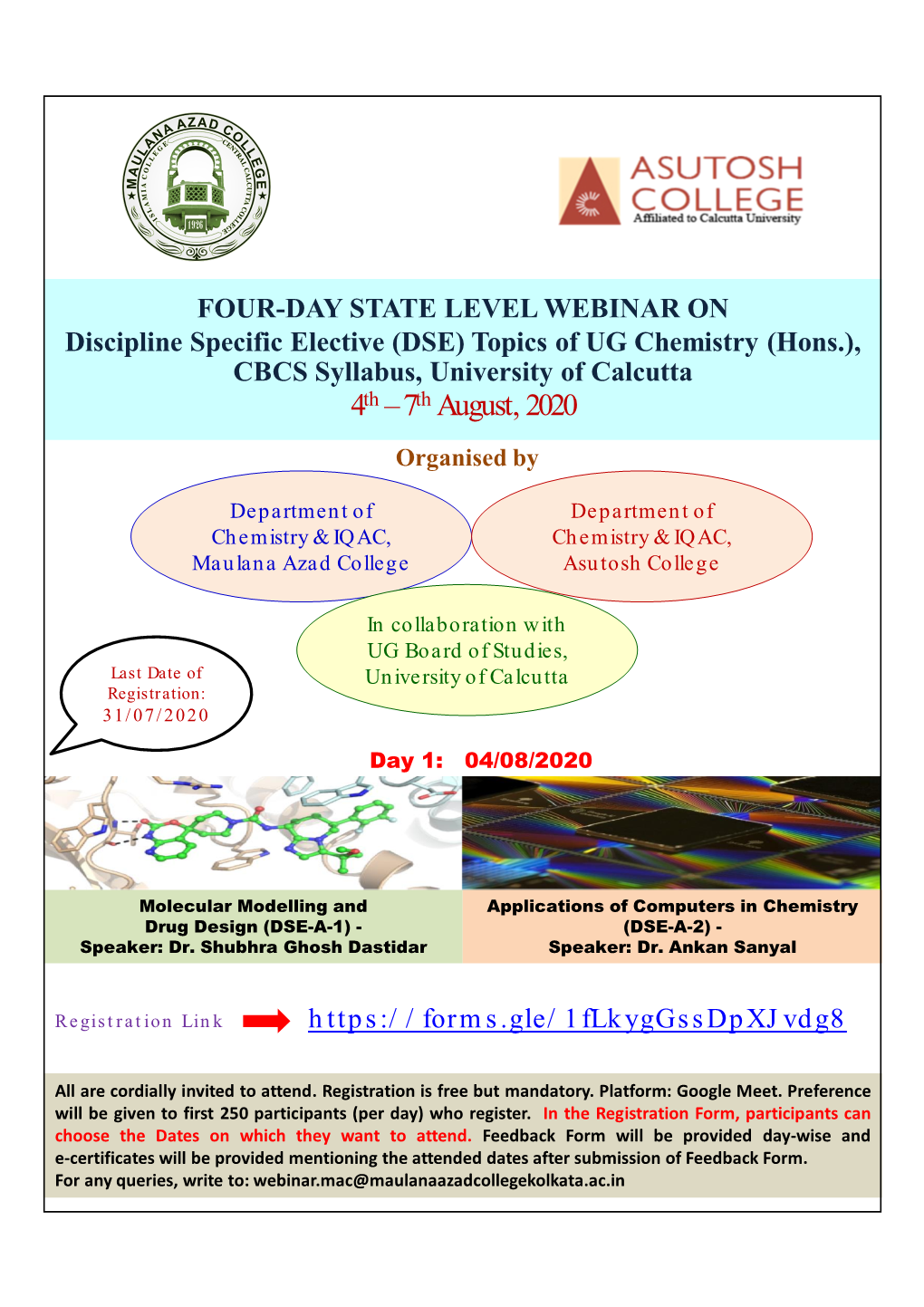 Topics of UG Chemistry (Hons.), CBCS Syllabus, University of Calcutta 4Th – 7Th August, 2020 Organised By