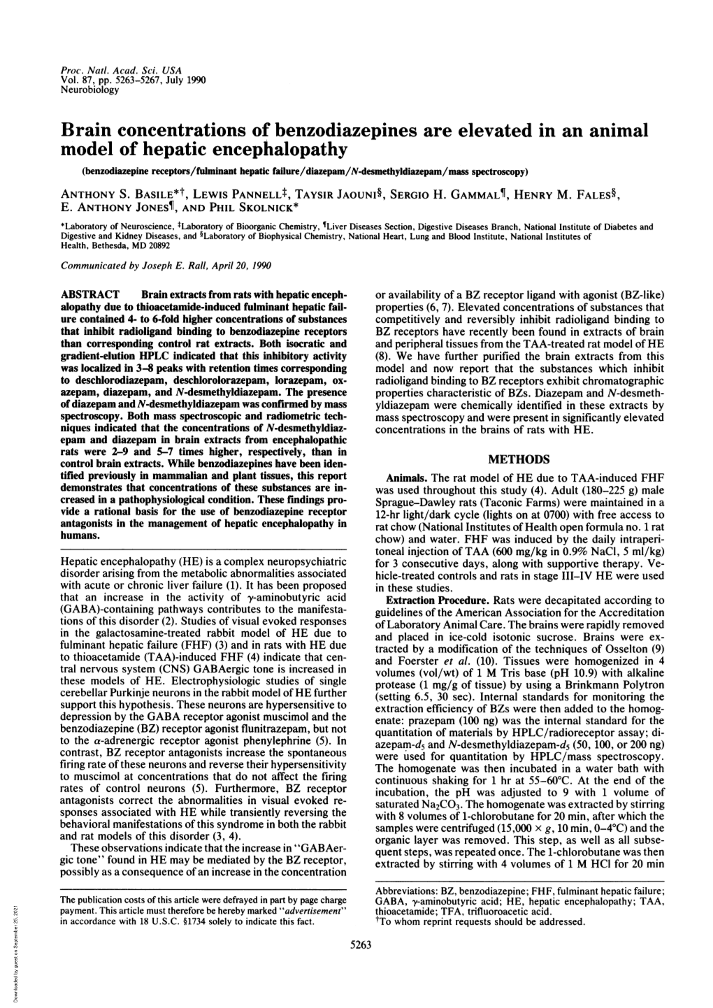 Brain Concentrations of Benzodiazepines Are Elevated in An