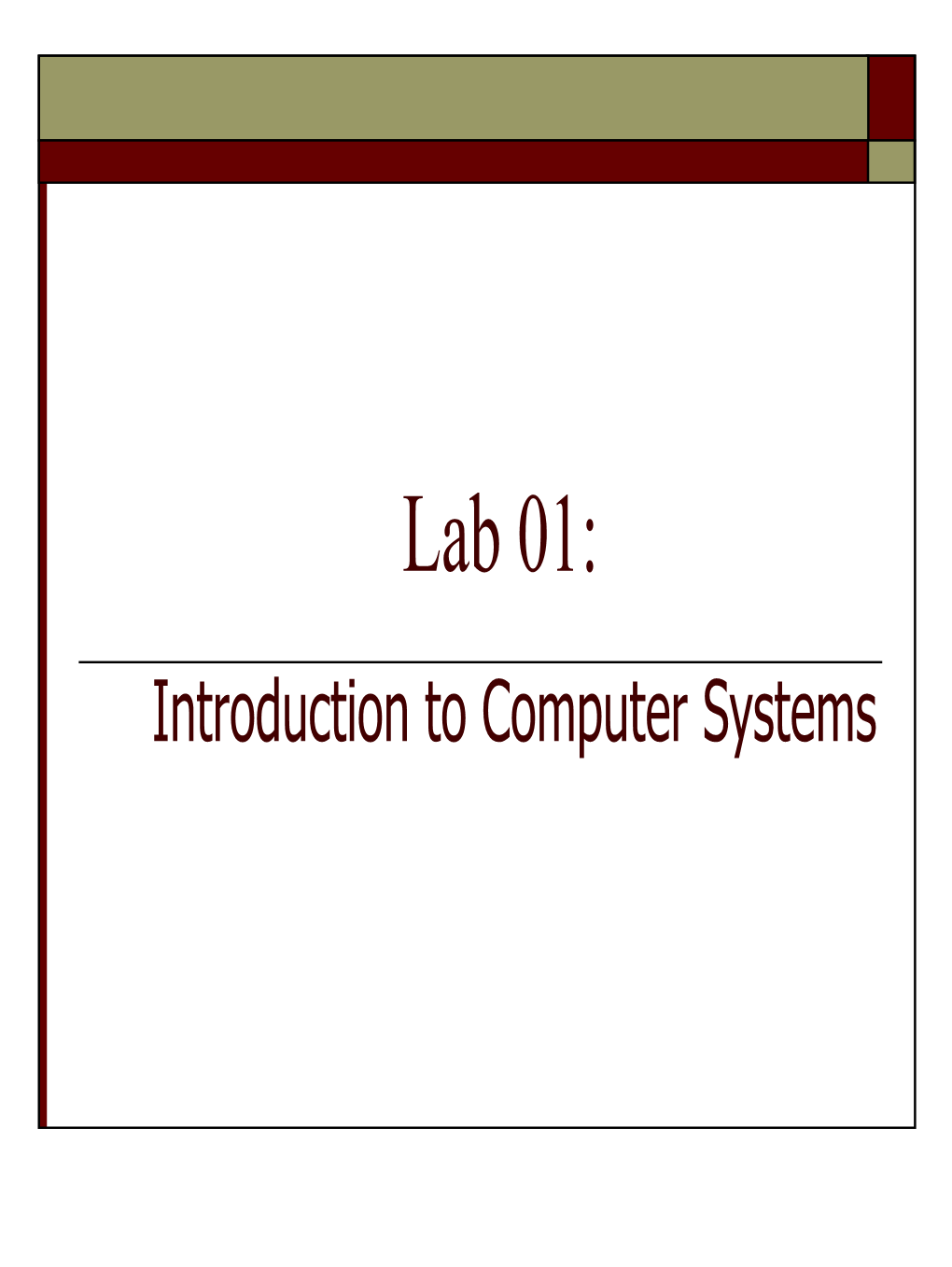 Lab01 Introduction to Computers