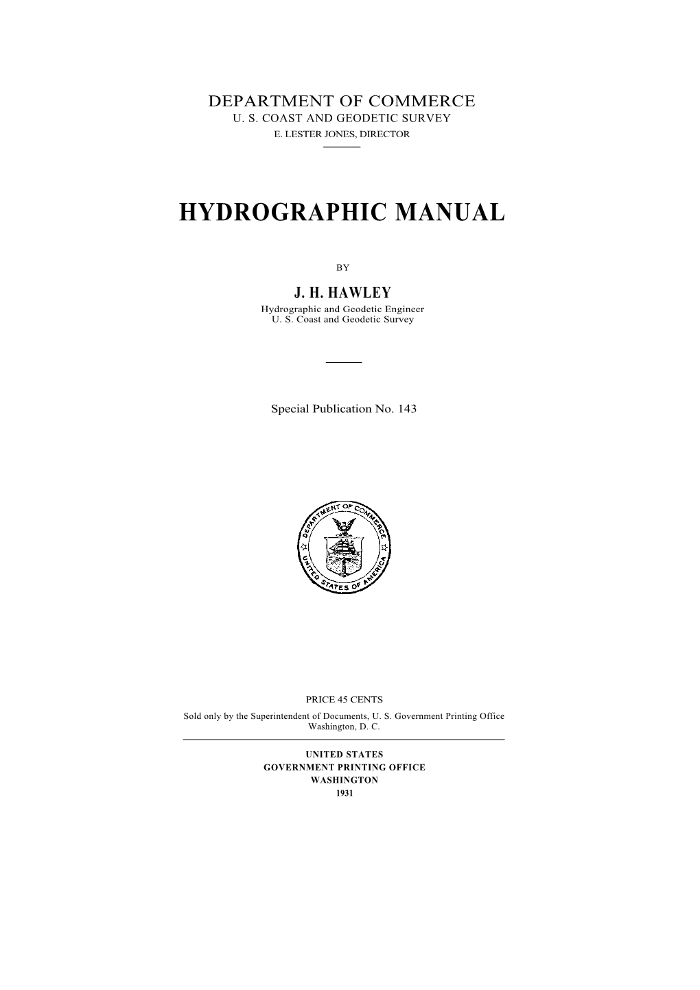 Hydrographic Manual