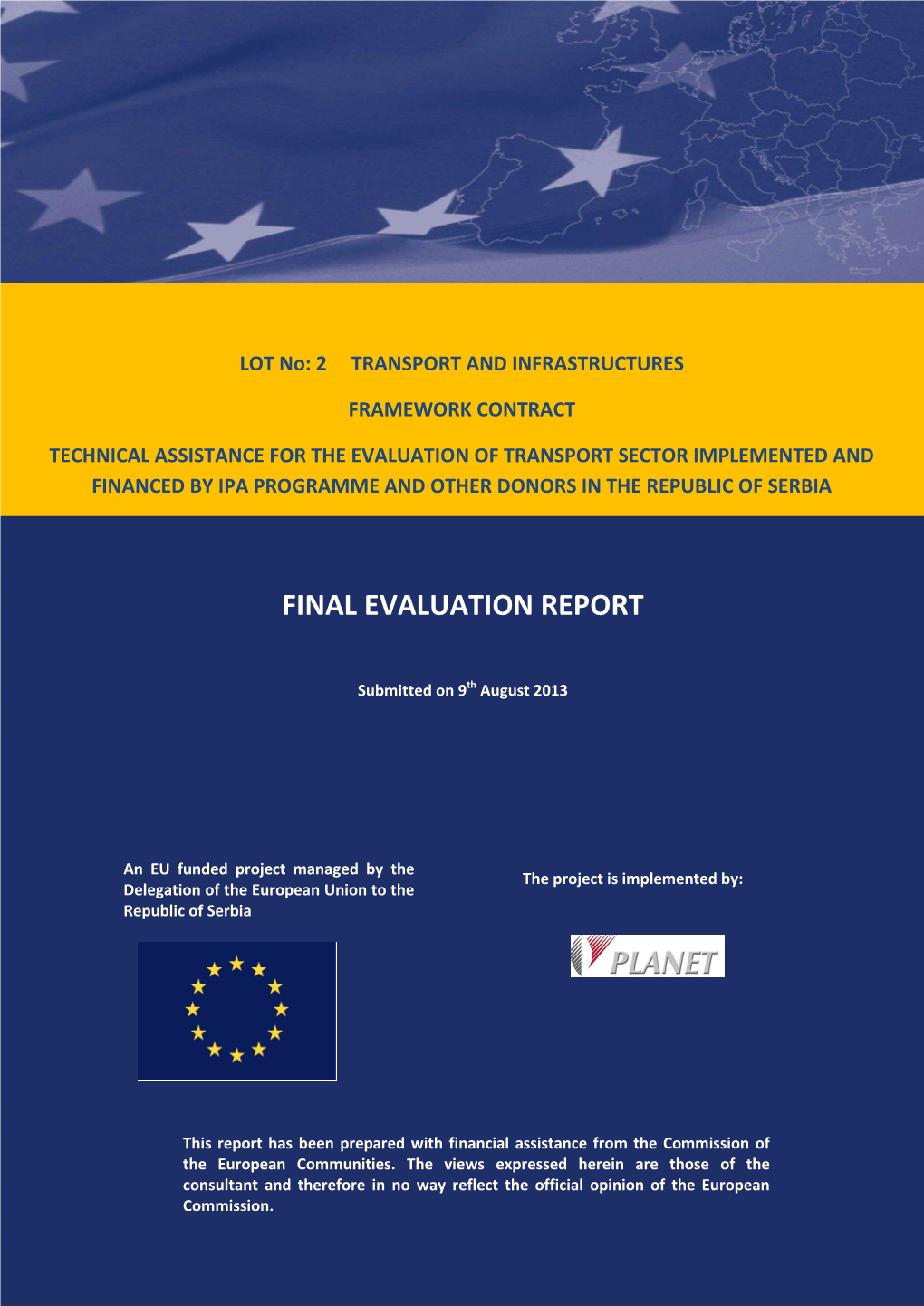 Evaluation of Transport Sector, Serbia, 090813.Pdf