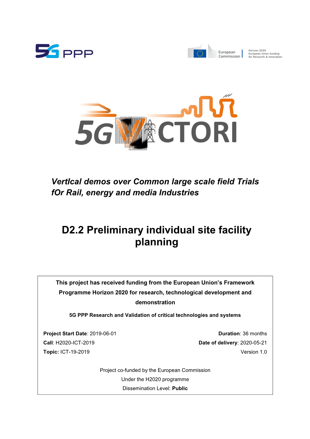 D2.2 Preliminary Individual Site Facility Planning