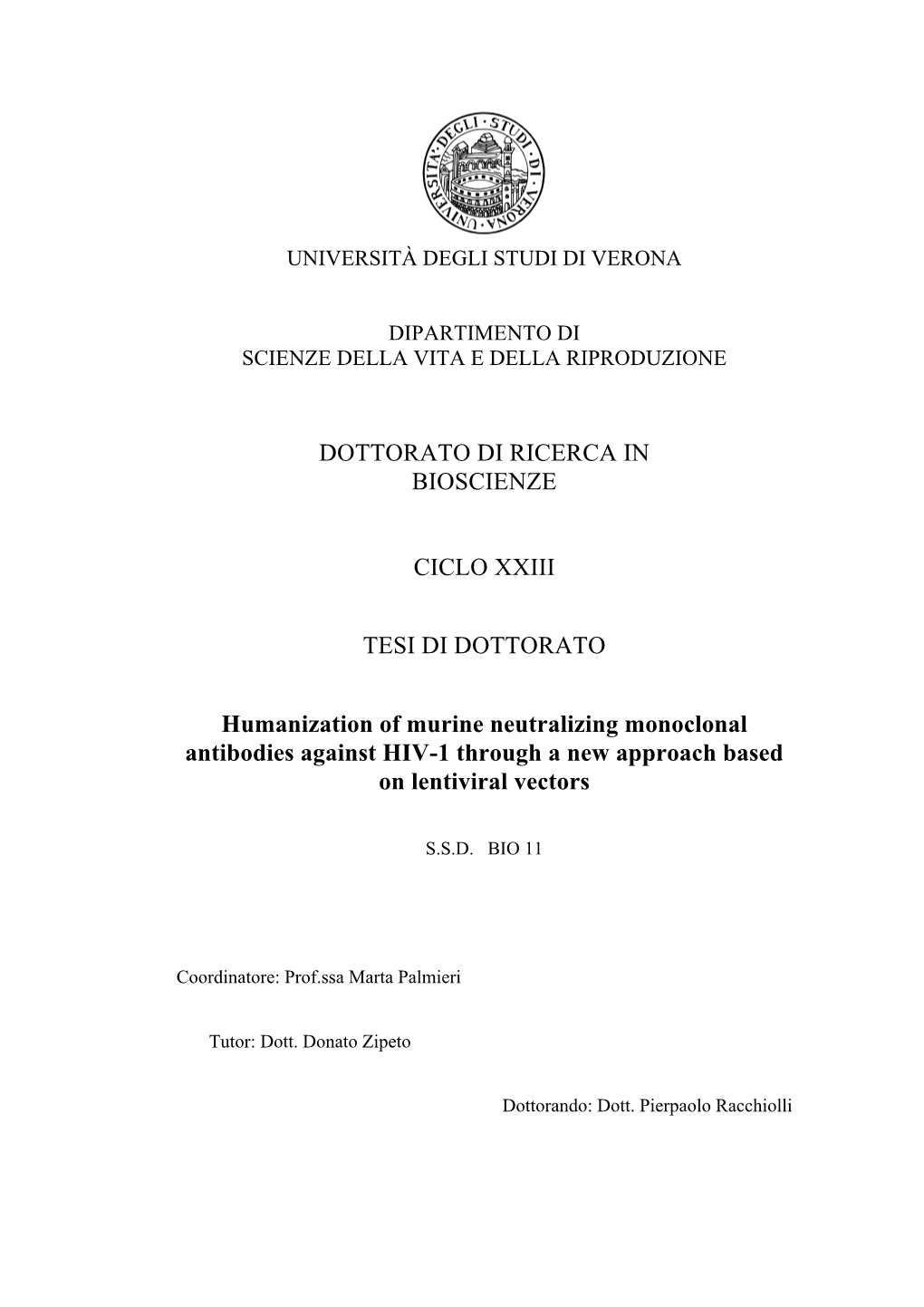 Tesi Di Dottorato