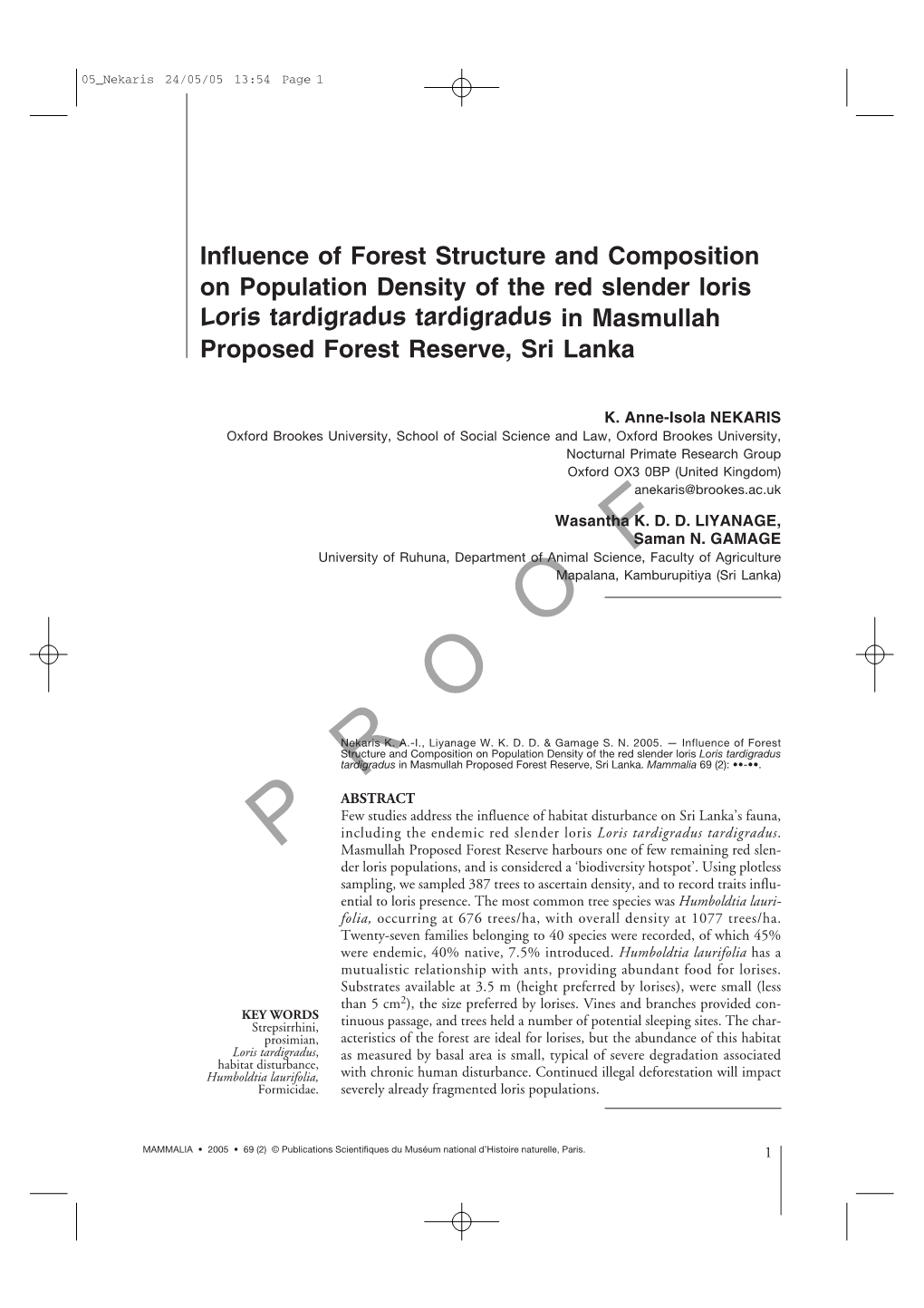 Relationship Between Forest Structure