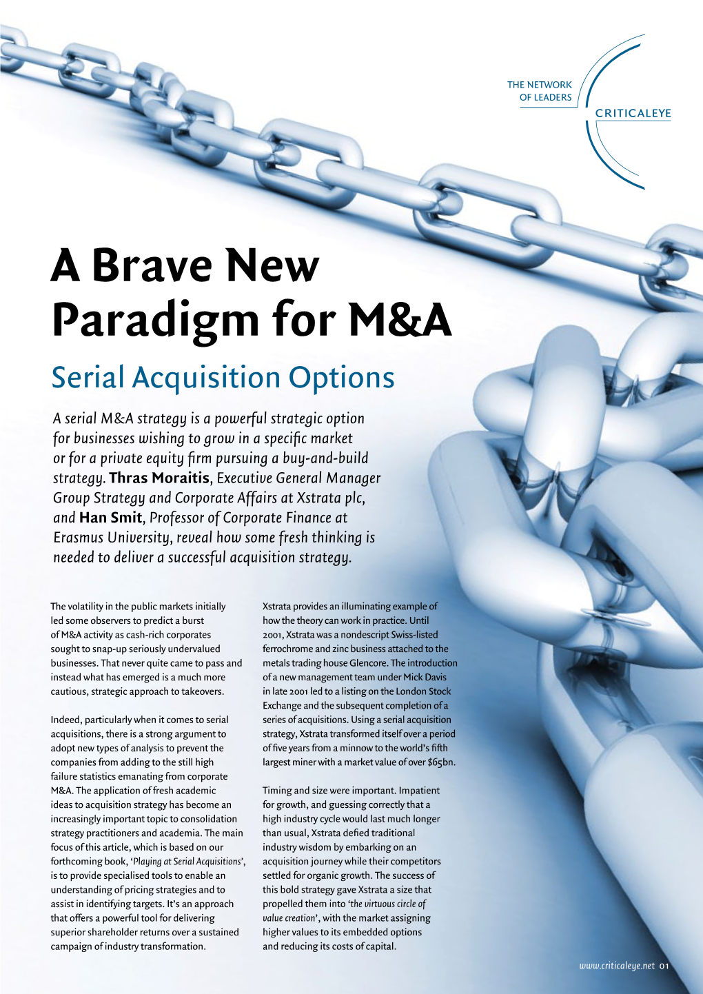 A Brave New Paradigm for M&A