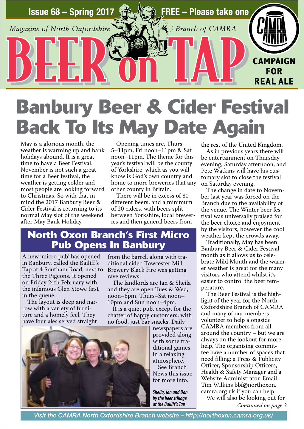 Banbury Beer & Cider Festival Back to Its May Date Again