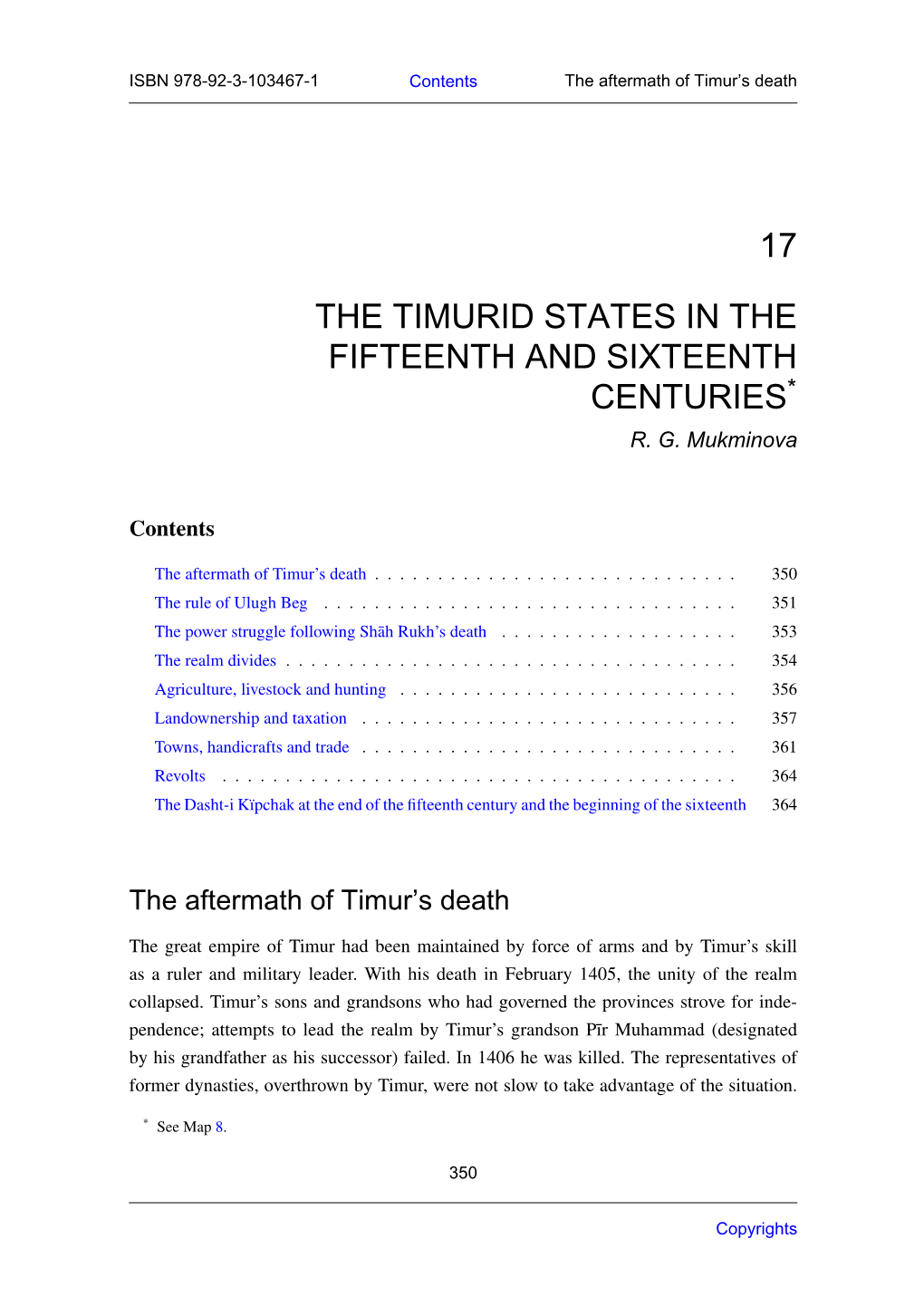 17 the Timurid States in the Fifteenth and Sixteenth