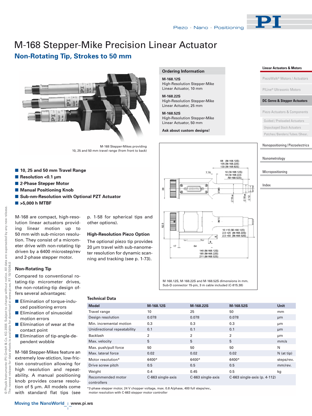 Micro Precision Stepper-Motor Precision Linear Actuator