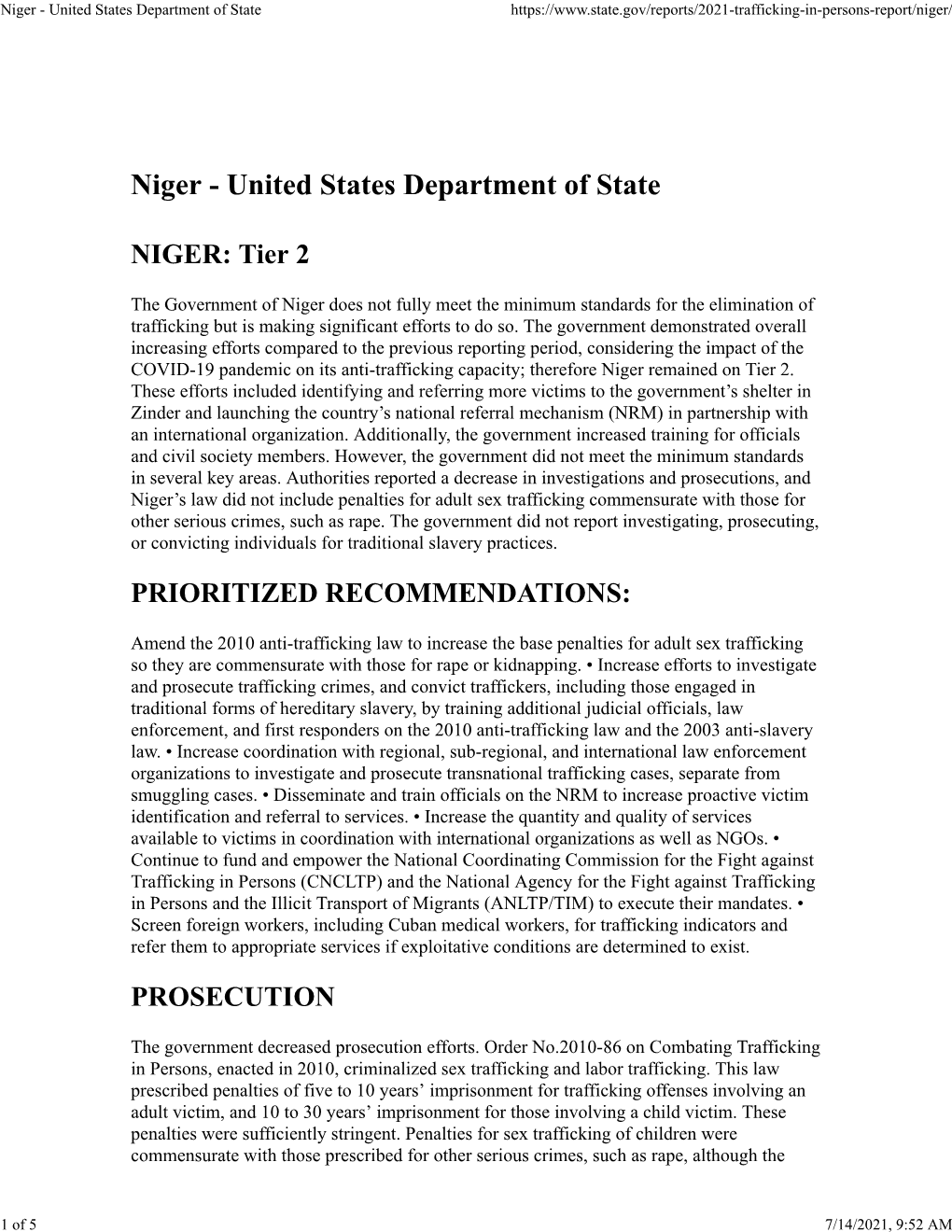 Niger - United States Department of State