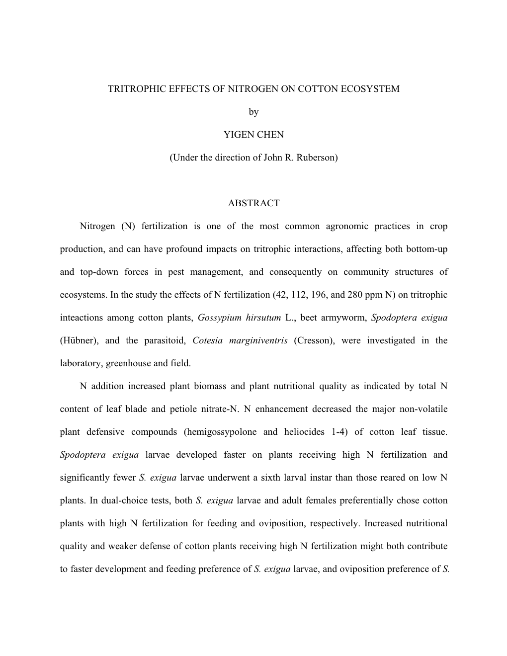 Nutrient Effects on Oviposition Preference, Larval Performance and Chemical Defense of a Specialist Insect Herbivore