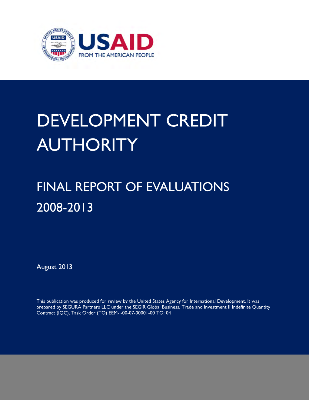 DCA Evaluations Final Report