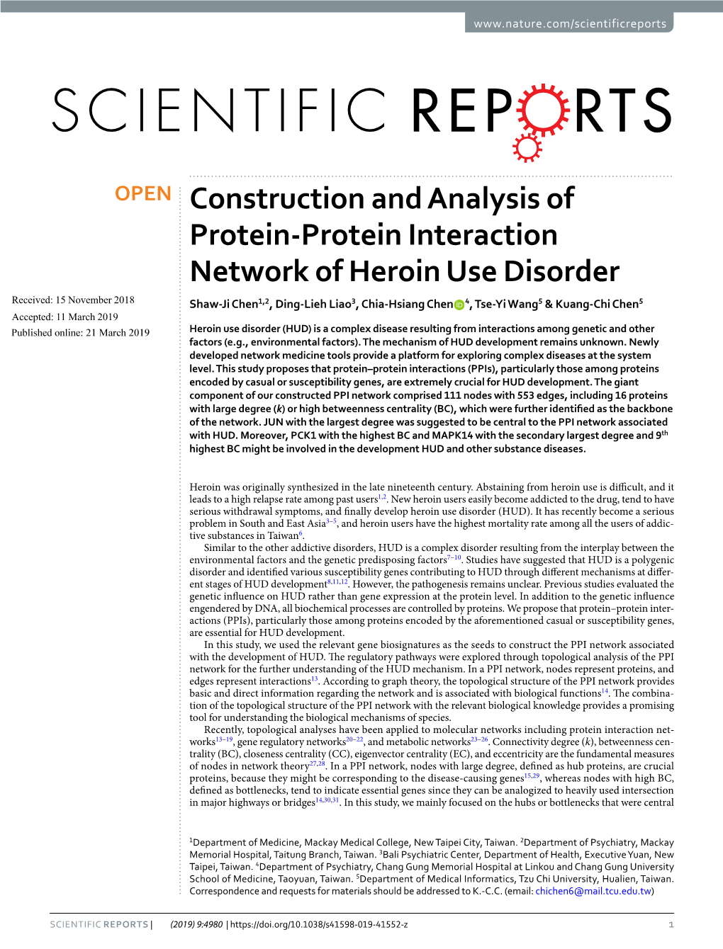 Construction and Analysis of Protein-Protein Interaction Network