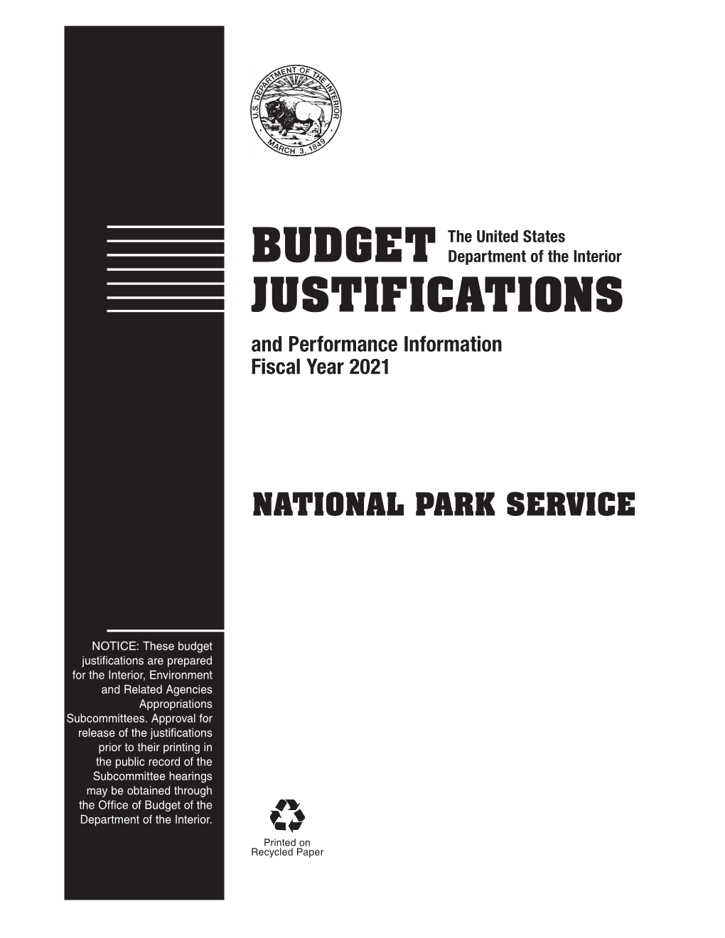 2021 NPS Greenbook