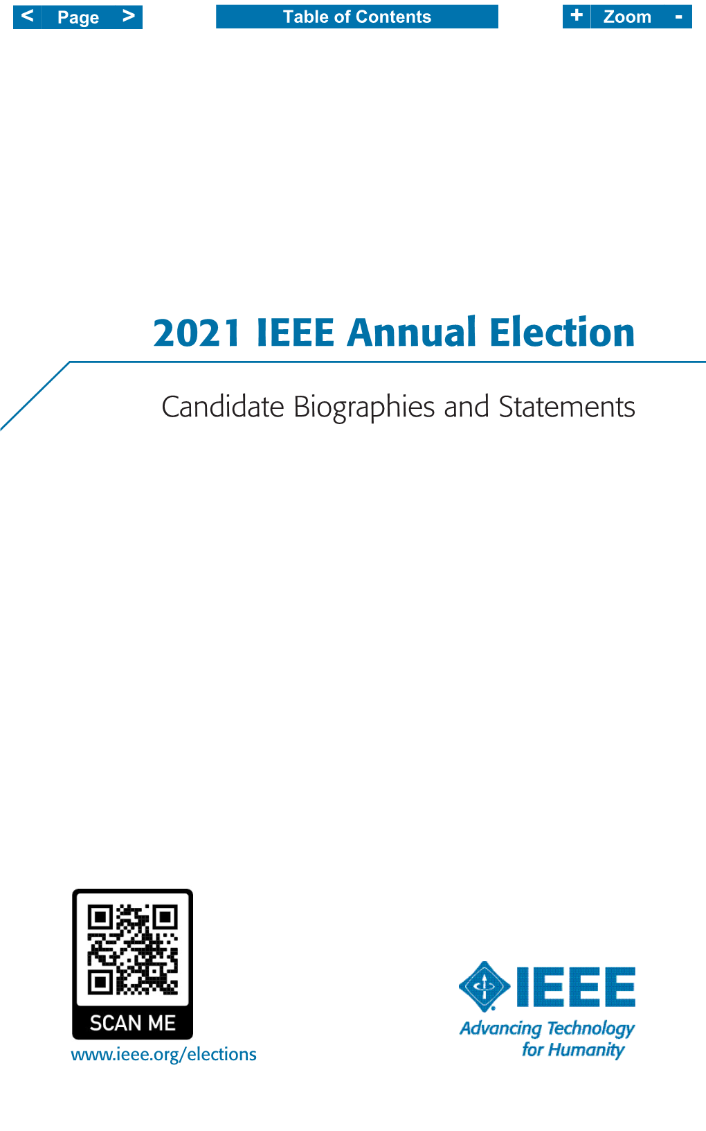 IEEE Annual Election Candidates Booklet