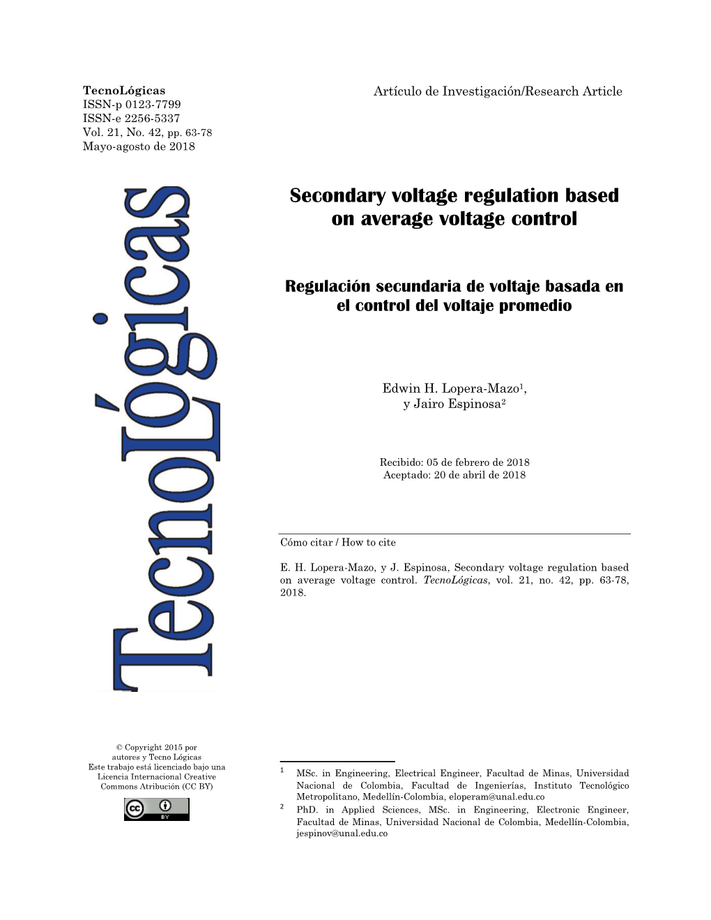 Secondary Voltage Regulation Based on Average Voltage Control