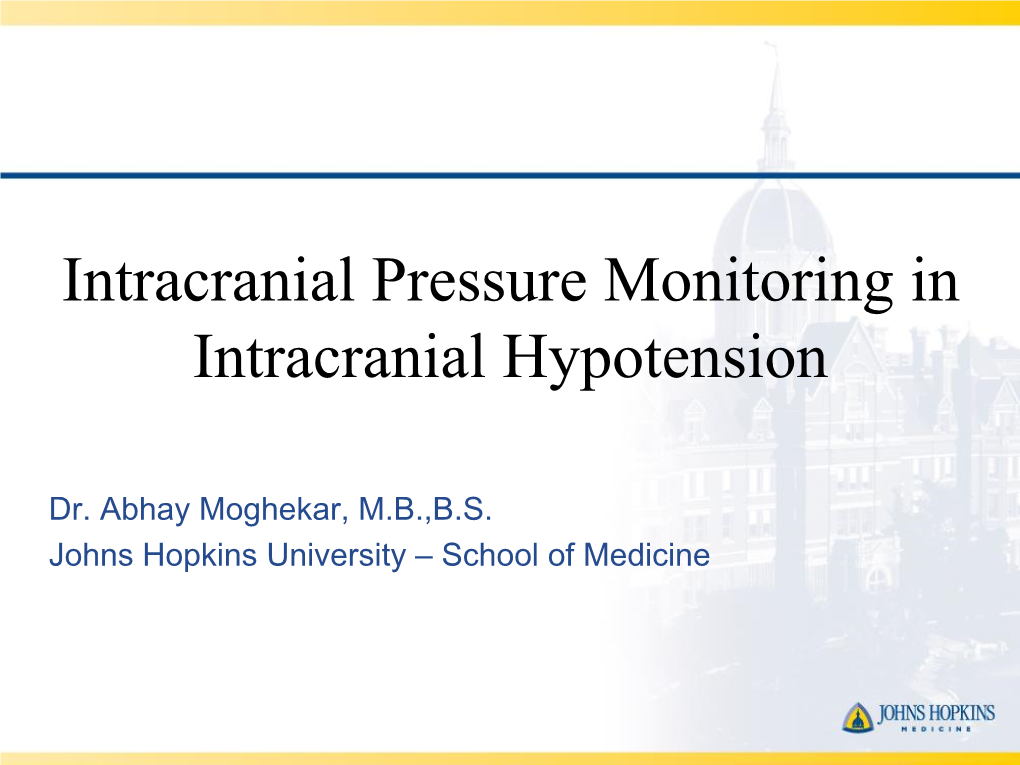 ICP Monitoring 2018