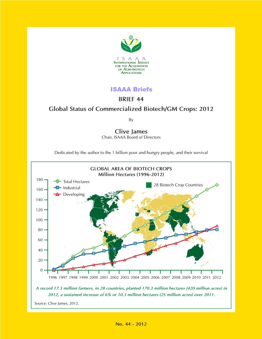 Global Status of Commercialized Biotech/GM Crops in 2012