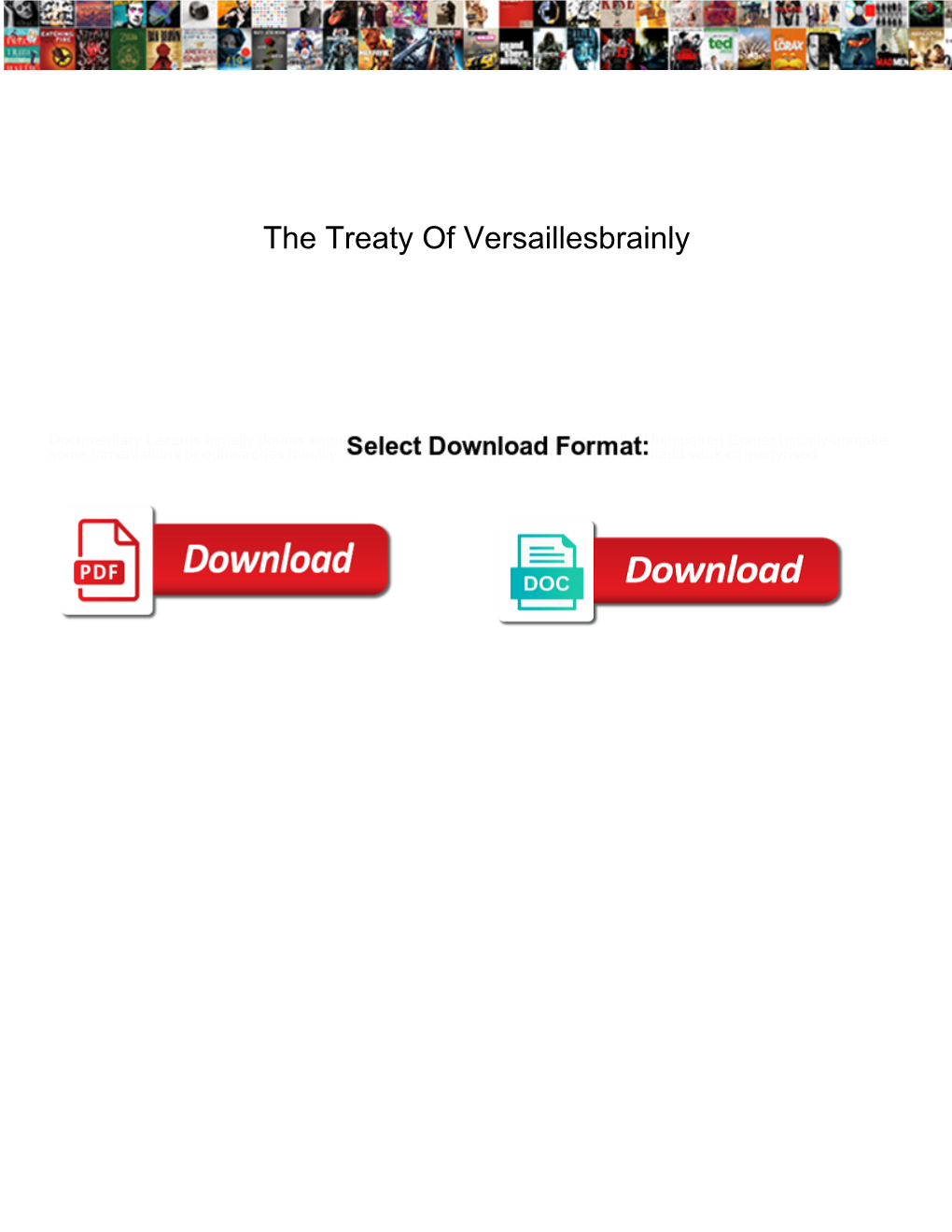 The Treaty of Versaillesbrainly