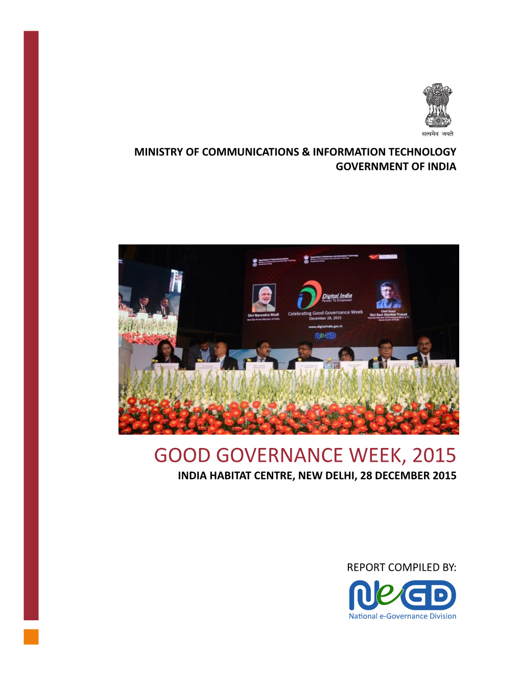 Good Governance Week, 2015 India Habitat Centre, New Delhi, 28 December 2015