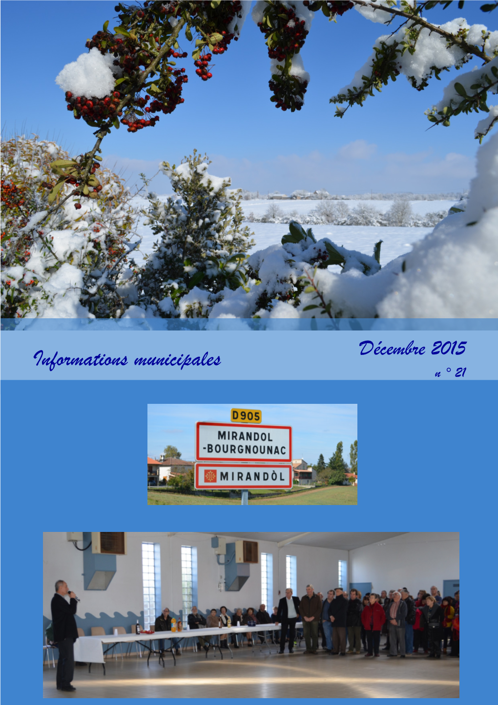 Informations Municipales Décembre 2015 N ° 21