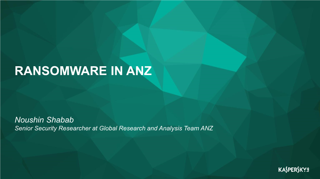 Ransomware in Anz