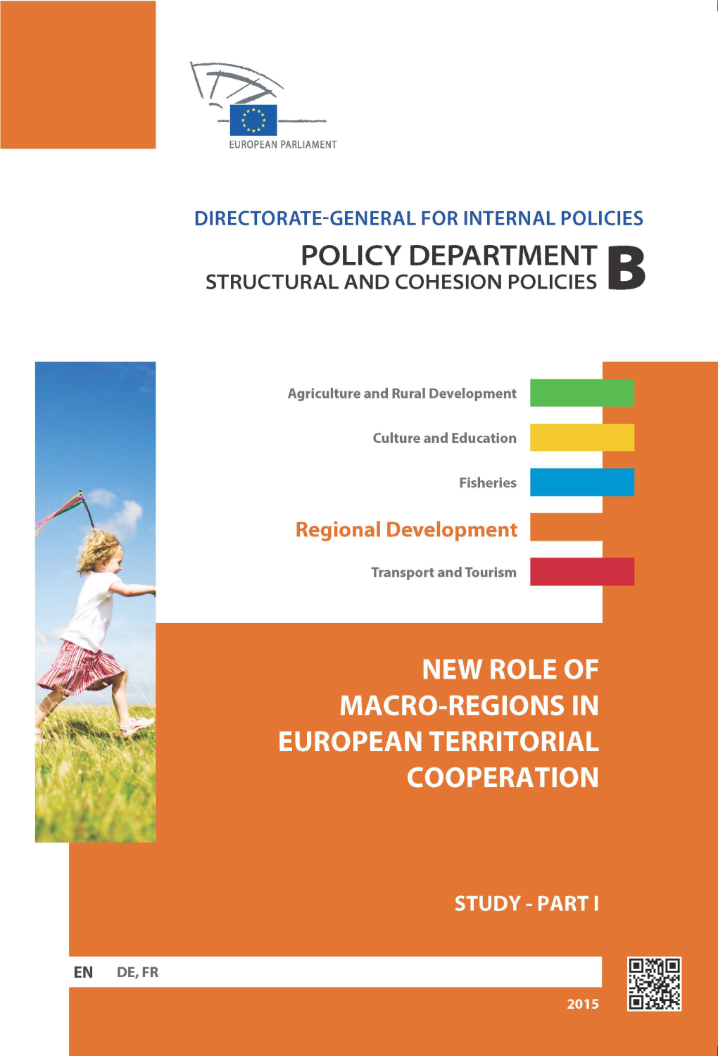 New Role of Macro-Regions in European Territorial Cooperation
