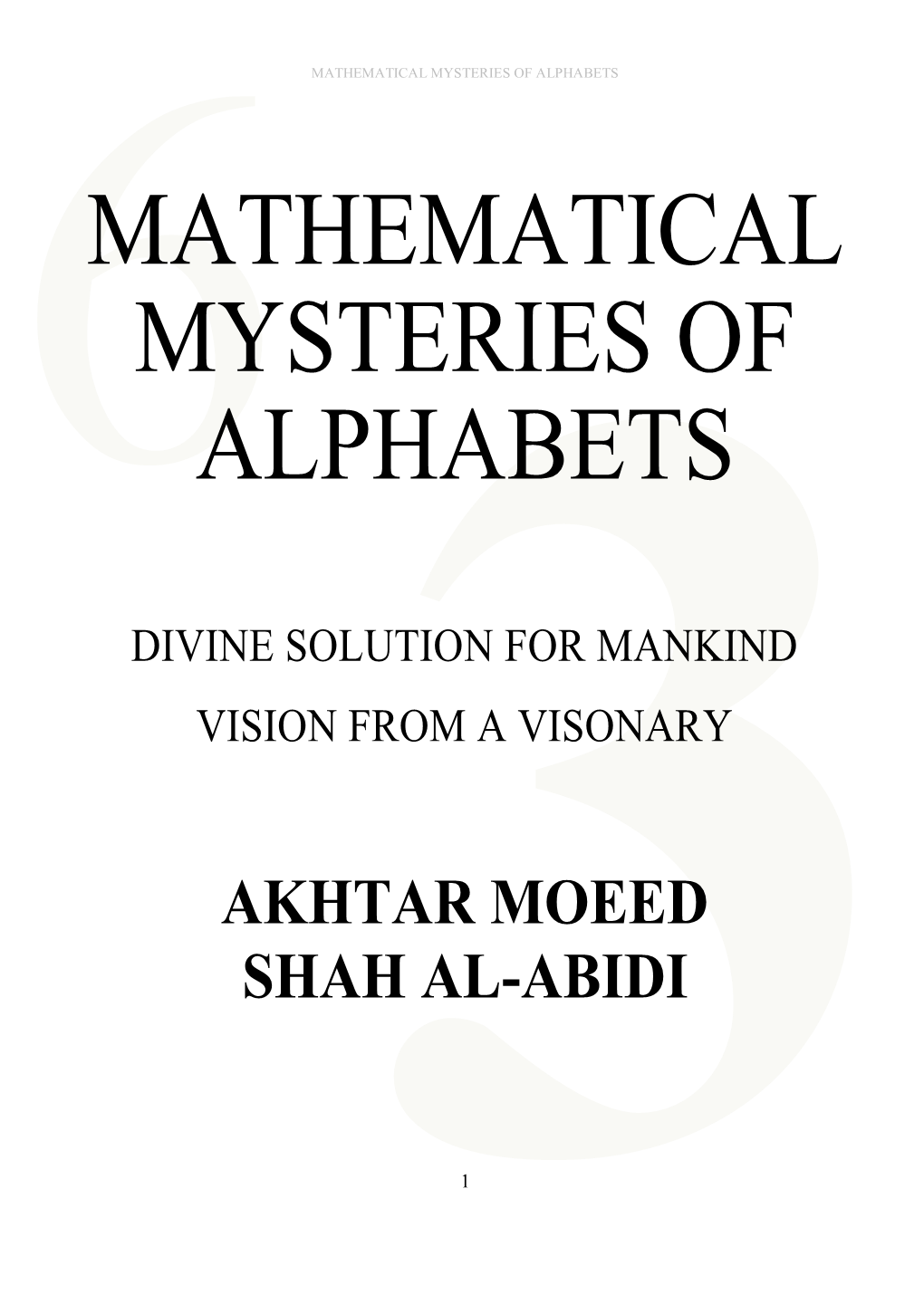 6 Mathematical Mysteries of Alphabets