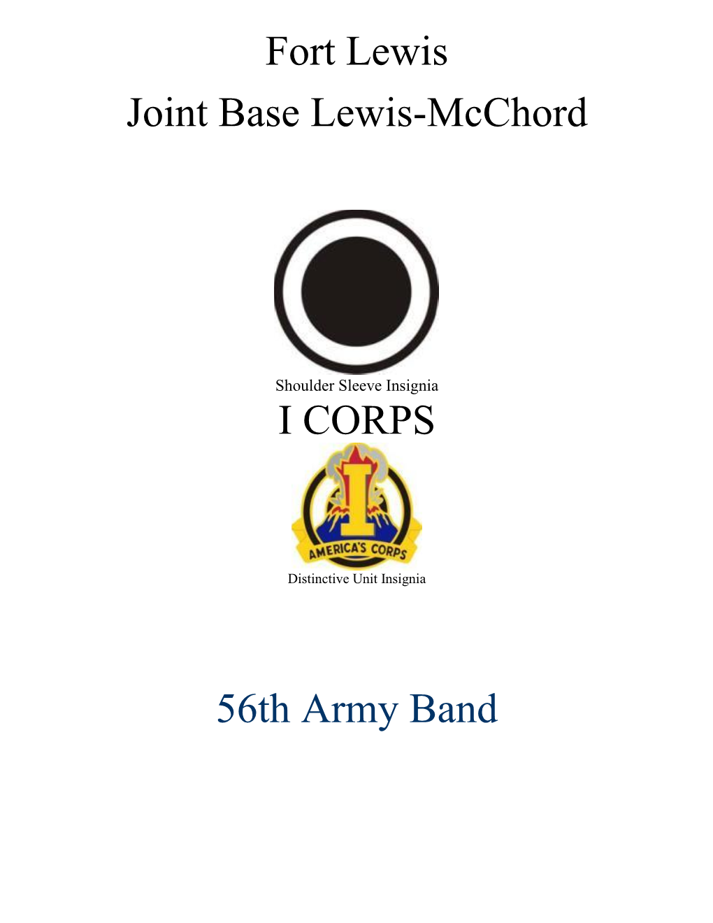 Fort Lewis / Joint Base Lewis-Mcchord