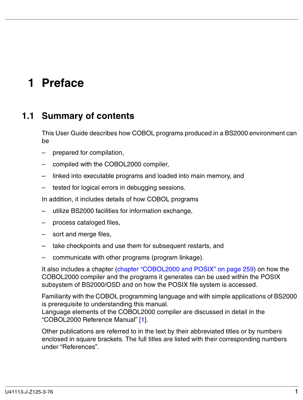 COBOL2000 V1.2A (BS2000/OSD) COBOL Compiler