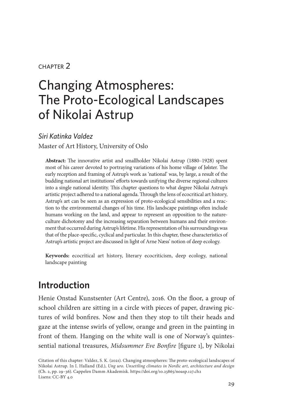 The Proto-Ecological Landscapes of Nikolai Astrup