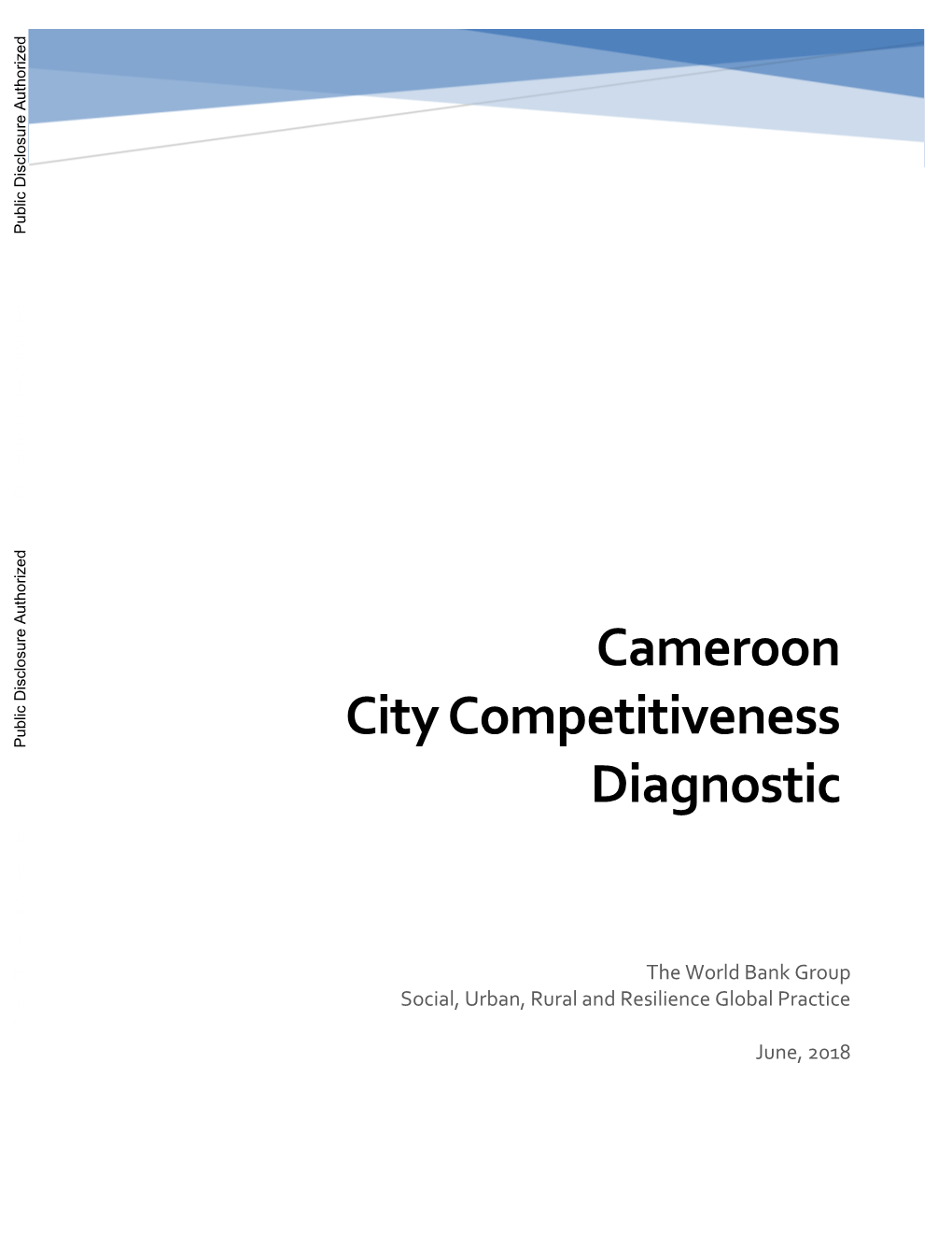 Cameroon City Competitiveness Diagnostic